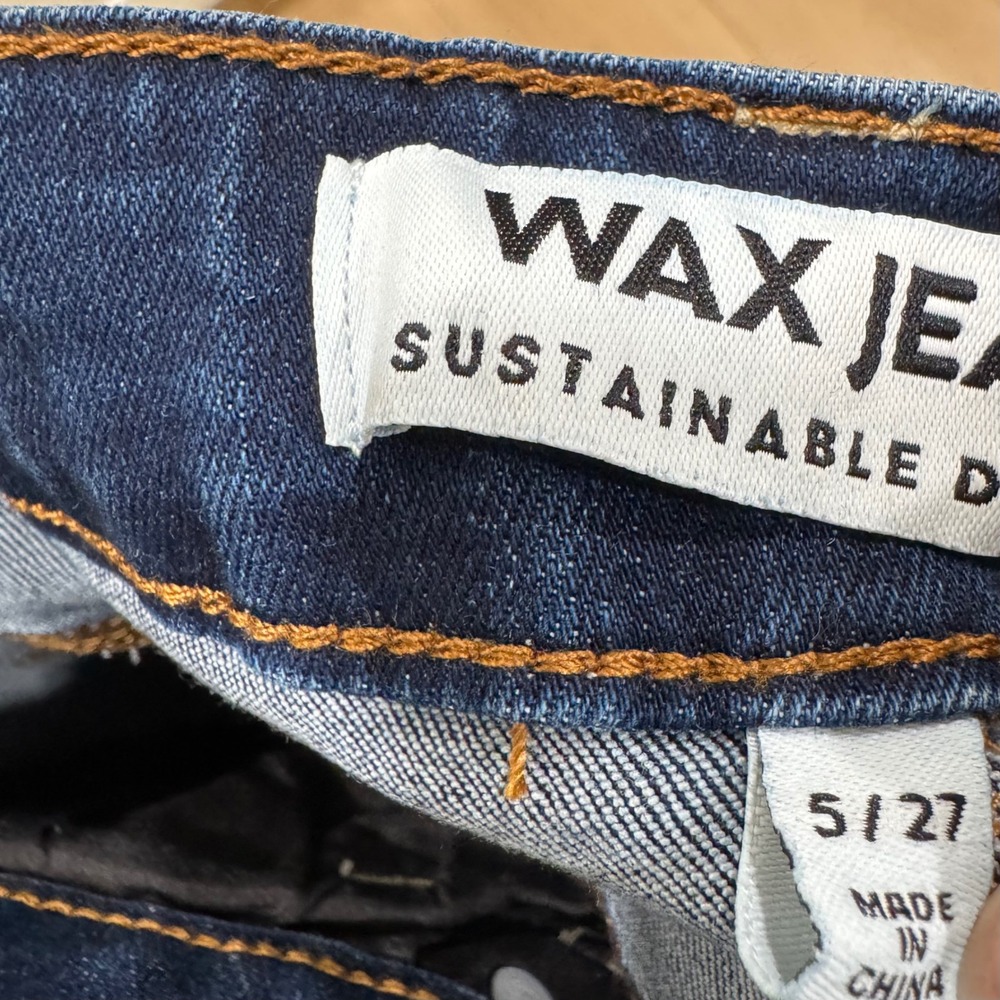 Wax Jean Sustainable Denim Bootcut Dark Wash Stretch Jeans 90248 Size 5/27 NEW - Picture 7 of 8